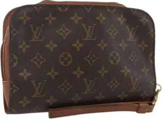 Louis Vuitton Pre-owned Clutches, female, Brown, Size: ONE SIZE Pre-owned Canvas Clutch