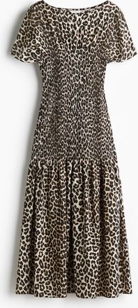 H&M Gesmoktes Kleid - Grau