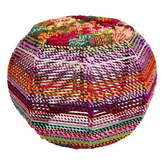 Wanderlust Deco Taburete De Cuerda Trenzada 30x45x30