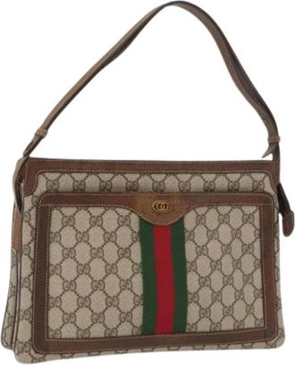 Gucci Pre-owned Shoulder Bags, female, Beige, Size: ONE SIZE Pre-owned Vintage Shoulder Bag