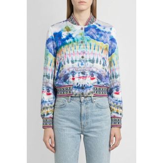 Amiri Multicolor Cropped Bomber Jacket, Brand Size 38 ( US Size 4 )