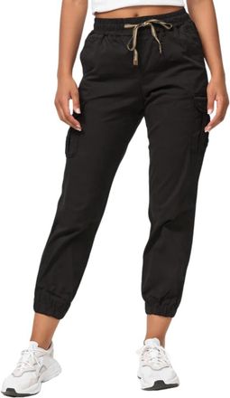 Generic Womens Cargo Trousers, 6 Pockets Womens Walking Trousers, Regular Fit F600 Womens Jogger Cargo Trousers (UK, Alpha, XXL, Regular, Regular, Black)