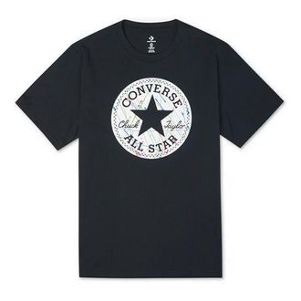 Converse Mens Converse Chuck Pattern Round Neck Casual Sports Breathable Short Sleeve Black 10021506-A01