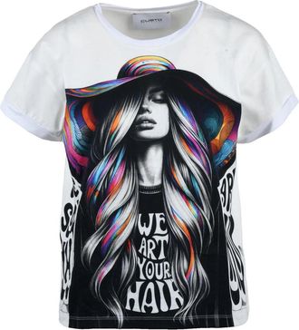 Custo Barcelona White Women Cotton T-shirt