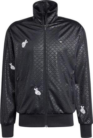 adidas Mickey Mouse x Originals Monogram Embroidered Firebird Track Top Asia Sizing Black IY2264