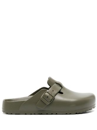 Birkenstock Boston slippers met gesp - Groen
