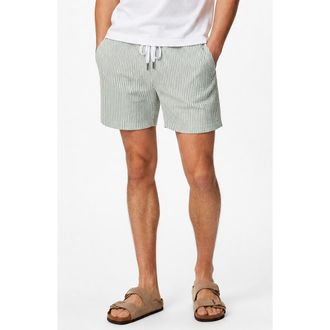 Onia Classic Seersucker Swim Trunks in Ivy at Nordstrom Rack, Size Xx-Large