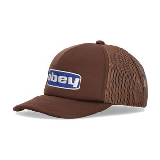 Obey Hats & Caps, unisex, Brown, ONE SIZE, Dark Brown Curvy Trucker Hat