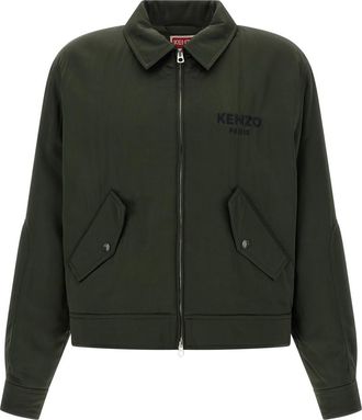 Kenzo Green Shirt Collar Jacket
