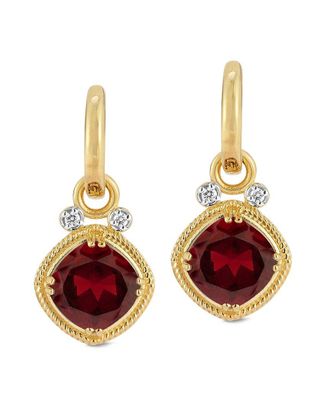 I.Reiss Company 14K 4.14 Ct. Tw. Diamond & Garnet Earrings