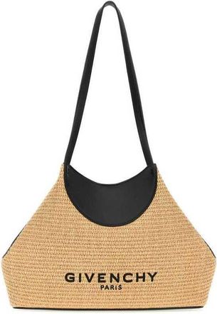 Givenchy Raffia Small Facet Shoulder Bag Natural Borse A Mano