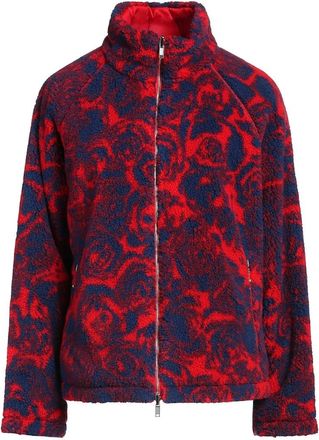 Burberry Mens Burberry Reversible Rose Red Fleece Jacket - Size: 38/Regular