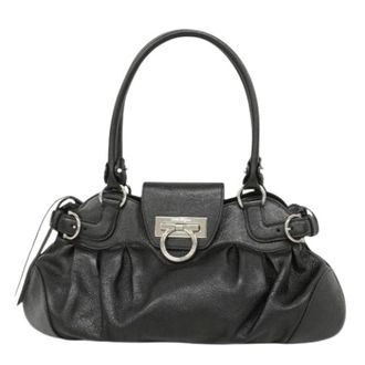 Ferragamo Pre-owned Handbags, female, Black, Size: ONE SIZE Pre-owned Handbag