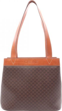 Celine Brown Coated Canvas Handbag Tote Bag (Pre-Owned)