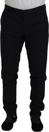 Dolce & Gabbana Black Wool Chino Dress Formal Mens Pants