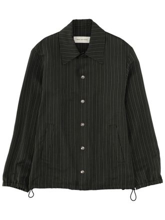 Dries Van Noten Vorries Pinstripes Adjustable Cuffs Viscose Jacket