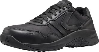 Keen KS86 Utility LTR Work Sneakers (Soft Toe) Womens Industrial Shoes Black/Black : 7.5 B - Medium, Leather