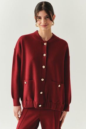 Exquise Barbara Knit Cardigan in Red at Nordstrom, Size Medium