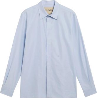 Valentino Garavani Camicia - Heren - Casual Overhemden - Blauw - XL - Overhemden