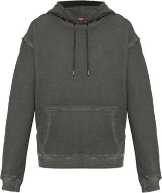 Diesel Felpa S-Quinn-Hood con cappuccio - Grigio