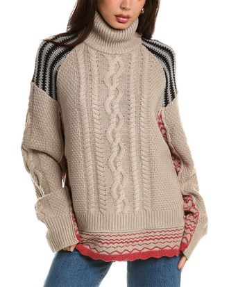 Tracy Reese Turtleneck Wool-Blend Sweater