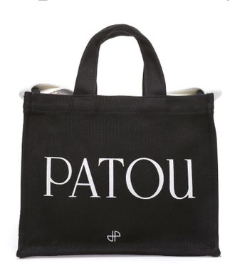 Patou Sac Tote Bag Petit Logo Patou Noir