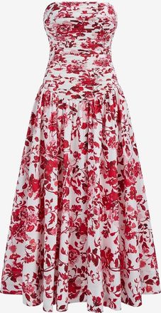 Aje Mittellanges Bustierkleid mit ausgestelltem Schnitt aus Baumwolle Marigold