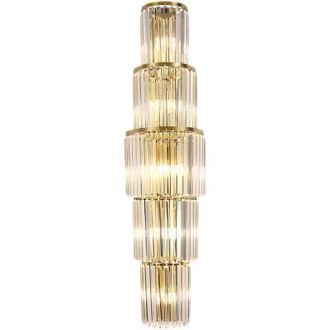 OEM Bretana - L&aacute;mpara De Pared De Cristal Dorado H80 Cm 5xe14