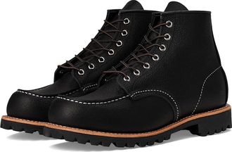 Red Wing Shoes 6 Moc Toe Lug Roughneck Mens Boots Black Oil Slick : 10.5 D (M), Leather