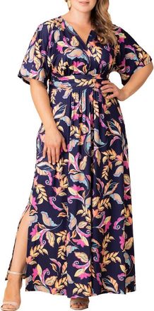 Kiyonna Vienna Maxi Dress in Talavera Motif at Nordstrom, Size 0X
