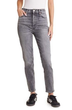 Re/Done 90s High Waist Ankle Crop Jeans in Silver Fade at Nordstrom Rack, Size 23