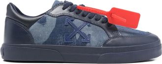 Off-white logo-patch sneakers - Blue