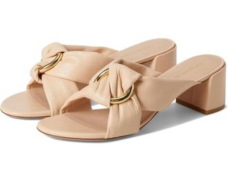 Stuart Weitzman Womens Stuart Weitzman Cece Block Slide B Barely Beige Leather Sandal VER739