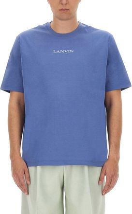 Lanvin Relaxed Fit Cotton T-Shirt With Embroidered Logo