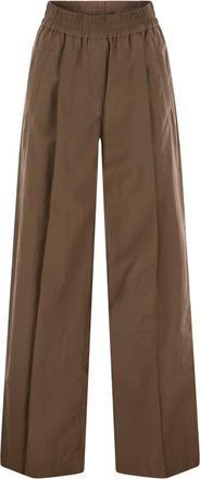 Brunello Cucinelli Brunello Cucinelli Womens Loose Fit Cotton Trousers - Brown - Size EU 34 (Womens)