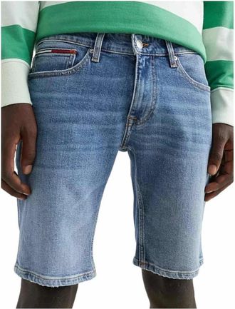 Tommy Hilfiger Slim Bermuda Jeans - Heren - Denim shorts - Blauw - W29 - Katoen - Korte Broeken