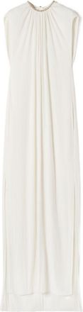 Lanvin Sleeveless Maxi Dress With Embellished Collar