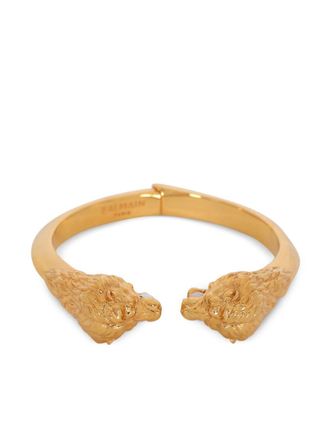 Balmain lion-head pearl-detail bracelet - Gold