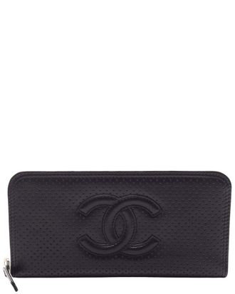Chanel Leather Coco Mark Long Wallet Black (Authentic Pre-Loved)