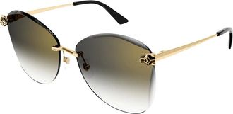 Cartier Sunglasses, female, Yellow, Size: 62 MM Panth&egrave;re Sunglasses