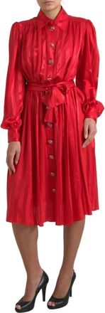 Dolce & Gabbana Shirt Kleedjes - Dames - Shirt Kleedjes - Rood - S - Kleedjes