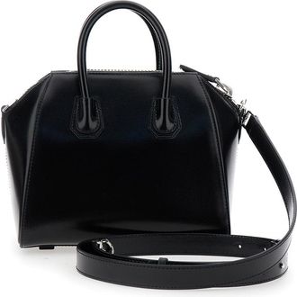 Givenchy Womens Handbag Antigona Black Leather Calf Handbags Hand Bags