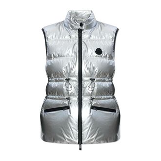 Moncler Vests, female, Gray, Size: S Pin Down Vest
