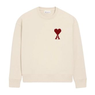 Ami Hoodies & sweatvesten, Heren, Beige, 2Xl, Katoen, Premium Katoenen Sweater