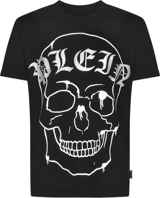 Philipp Plein T-shirts en polos - Heren - T-shirts - Zwart - L - Katoen - Tops