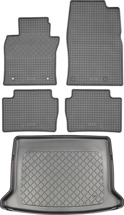 OEM Mazda Cx-30 Suv (5 Puertas) Desde Agosto De 2019. Juego: Alfombrillas De Goma Para Coche + Alfombrilla Para Maletero