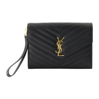 Saint Laurent Clutches, female, Black, Size: ONE SIZE Cassandre Matelass&eacute; Pouch