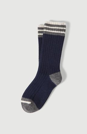 Brunello Cucinelli Cashmere rib knit socks in Navy Blue at Nordstrom, Size X-Large