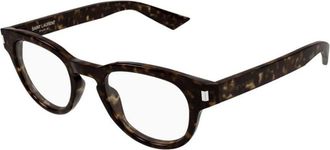 Saint Laurent Ronde optische bril van acetaat - Heren - Brillen - Bruin - 48 MM - Accessoires