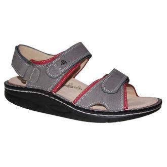 Finn Comfort Yuma 1561 Nubuck Womens Sandals - Grey / Sandia - Size:UK 7.5
